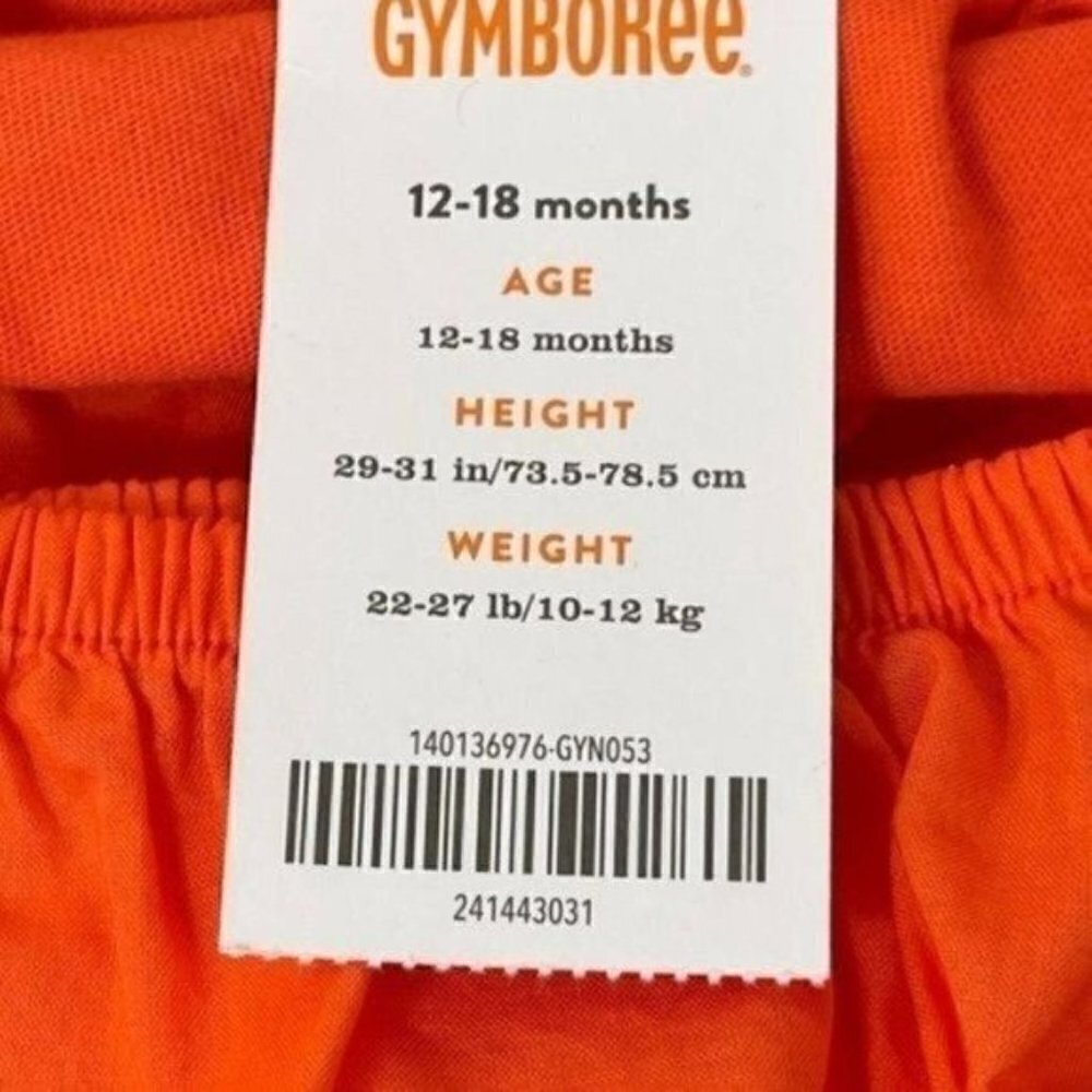 Gymboree Tangerine Cap Sleeve Key Hole Back Matching Underwear Size 12-18 Months - Picture 7 of 7